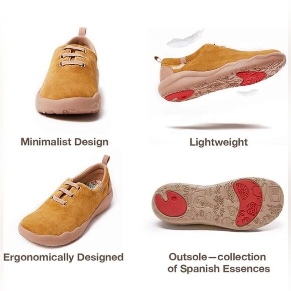 UIN Men's Walking Shoes Slip On Lightweight Comfort Sneaker (Segovia Khaki) - Picture 3 of 7